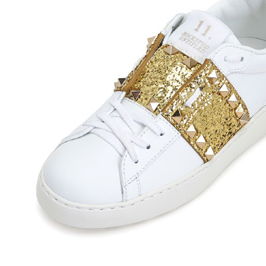 Giày Valentino Glitter Rockstud Untitled Women's Sneakers UW2S0A01TJQ 837 - Ảnh 3