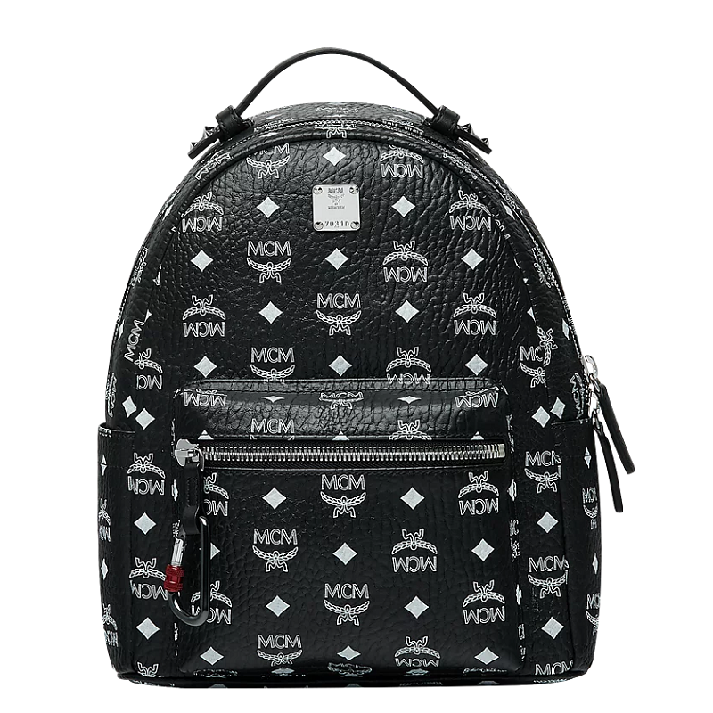 Balo MCM Stark Backpack in White Logo Visetos MMK9SVE49BV001