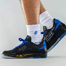 Giày Nike Off-White x Air Jordan 2 Retro Low SP 'Black Varsity Royal' DJ4375-004 - Ảnh 4