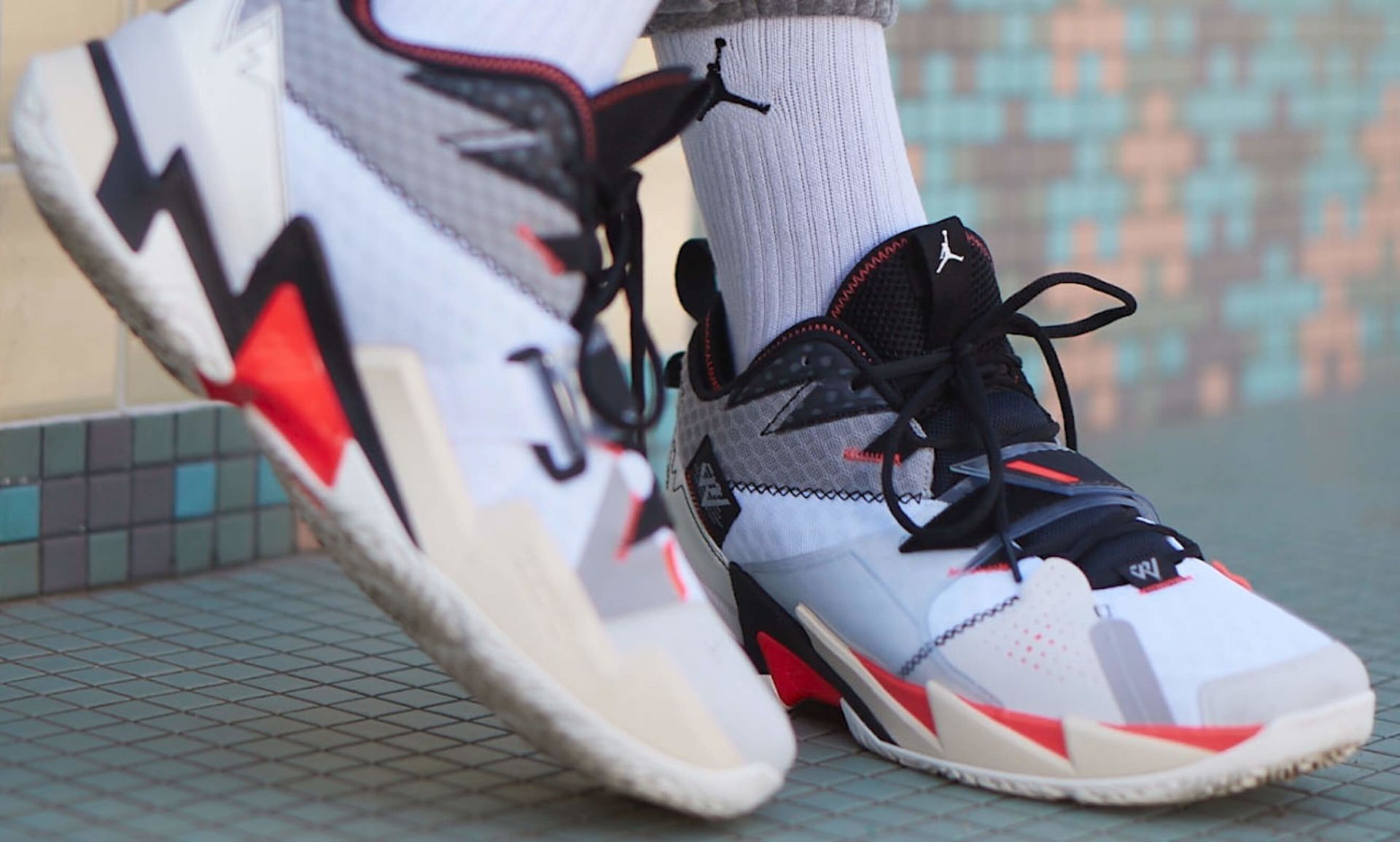 Giày Nike Jordan Why Not Zer0.3 White Bright Crimson Black CD3003-101 - Ảnh 6