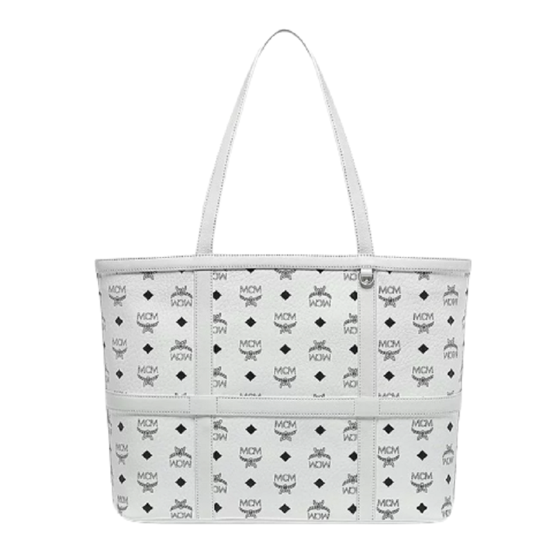 Túi MCM Medium Delmy Shopper In Visetos 'White' MWPBSER01WT001