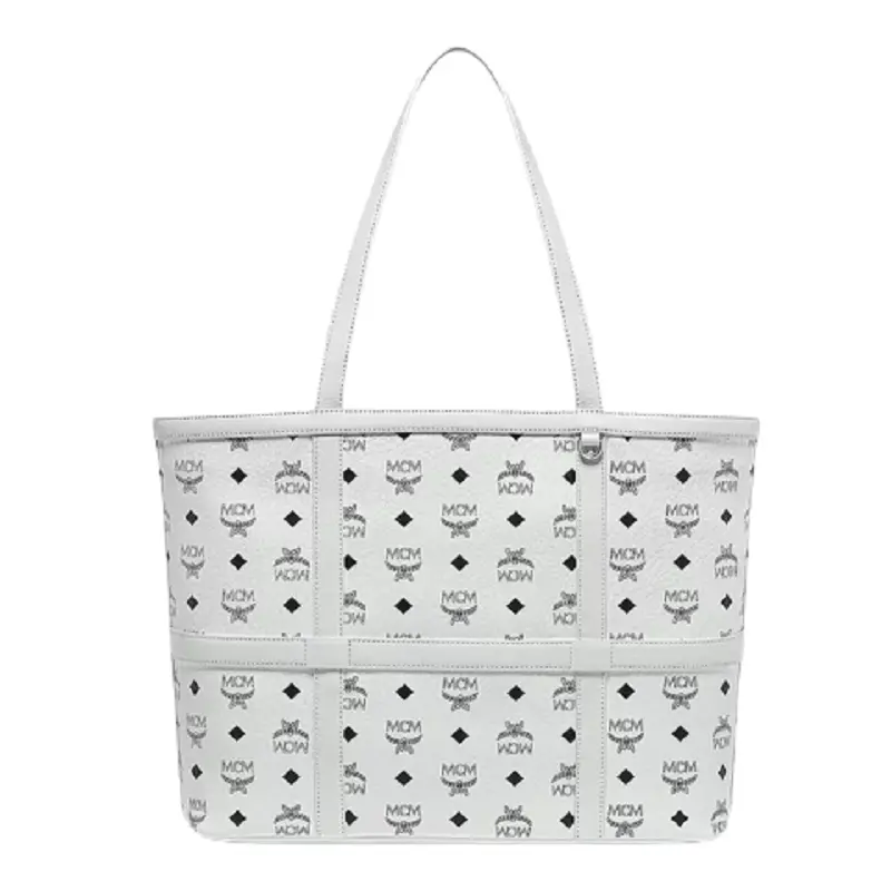 Túi MCM Medium Delmy Shopper In Visetos 'White' MWPBSER01WT001