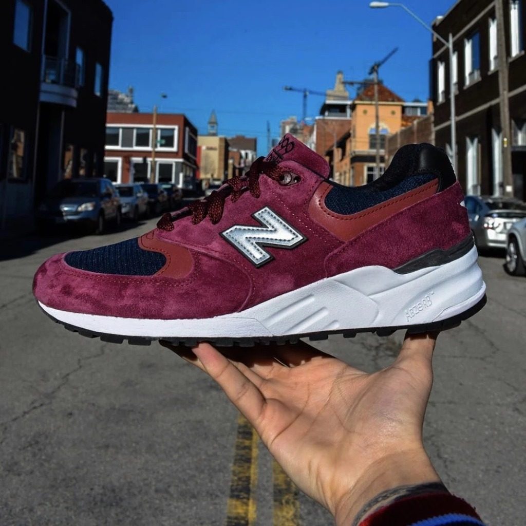 Giày New Balance 999 Made in USA 'Burgundy Navy' M999JTA - Ảnh 5