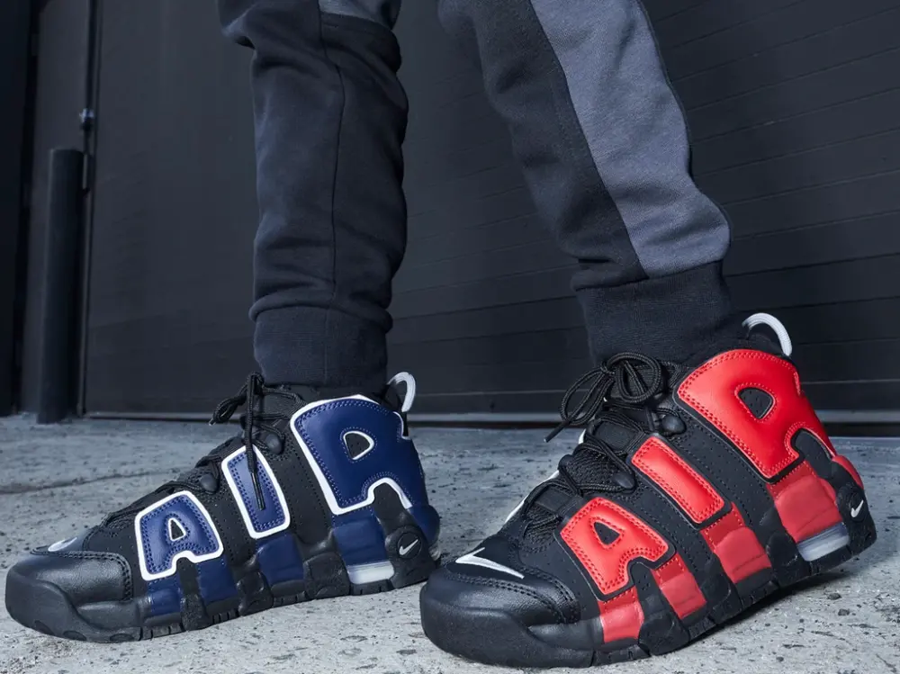 Alternative view of Giày Nike Air More Uptempo Alternates Split 'Navy Red' DM0017-001