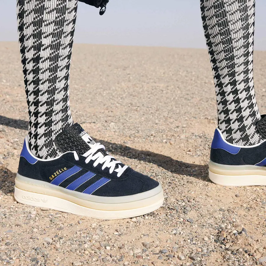Giày Adidas Gazelle Bold 'Black Lucid Blue' HQ4408 - Ảnh 5