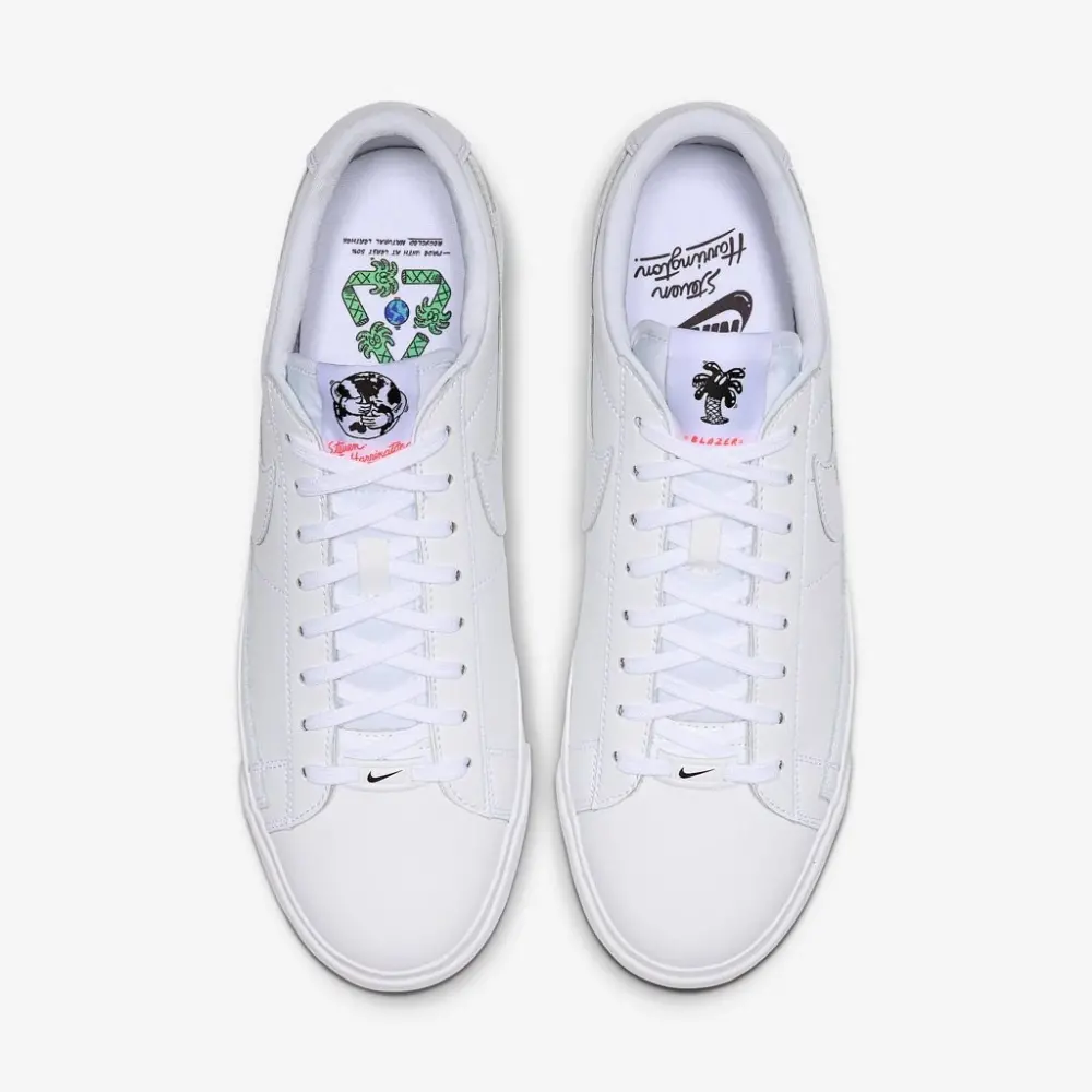 Giày Nike Steven Harrington x Blazer Low Flyleather QS 'Earth Day' CI5546-100 - Ảnh 7