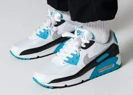 Alternative view of Giày Nike Air Max 90 Mesh GS 'Blue Lagoon' 833418-101
