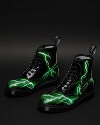 Alternative view of Giày Dr.Martens 1460 Flash 'Black Green Flash' 27052001