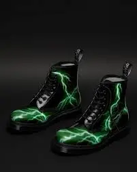 Alternative view of Giày Dr.Martens 1460 Flash 'Black Green Flash' 27052001