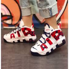 Alternative view of Giày Nike Air More Uptempo GS 'Red Navy Camo' CZ7885-100