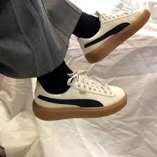 Giày Puma Suede Platform Core 'Whisper White Black' 363559-01 - Ảnh 6