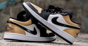 Alternative view of Giày Nike Air Jordan 1 Low 'Gold Toe' CQ9447-700
