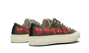 Alternative view of Giày Converse x Play Comme des Garcons Chuck 70 Ox Multi Heart Green 162976C