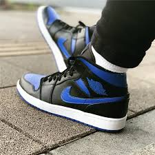 Giày Nike Jordan 1 Mid Royal (2020) GS 554725-068 - Ảnh 3