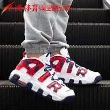 Giày Nike Air More Uptempo GS 'Red Navy Camo' CZ7885-100 - Ảnh 3