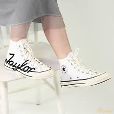 Giày Converse Chuck 70 High 'Scripted Signature Print White Egret' 167696C - Ảnh 3