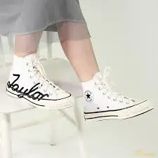 Giày Converse Chuck 70 High 'Scripted Signature Print White Egret' 167696C - Ảnh 3