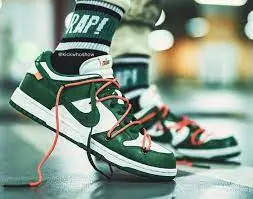 Giày Nike Off White x Dunk Low ‘Pine Green’ CT0856-100 - Ảnh 4