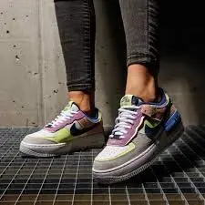 Alternative view of Giày Nike Wmns Air Force 1 Shadow 'Crimson Tint Volt' CU8591-001