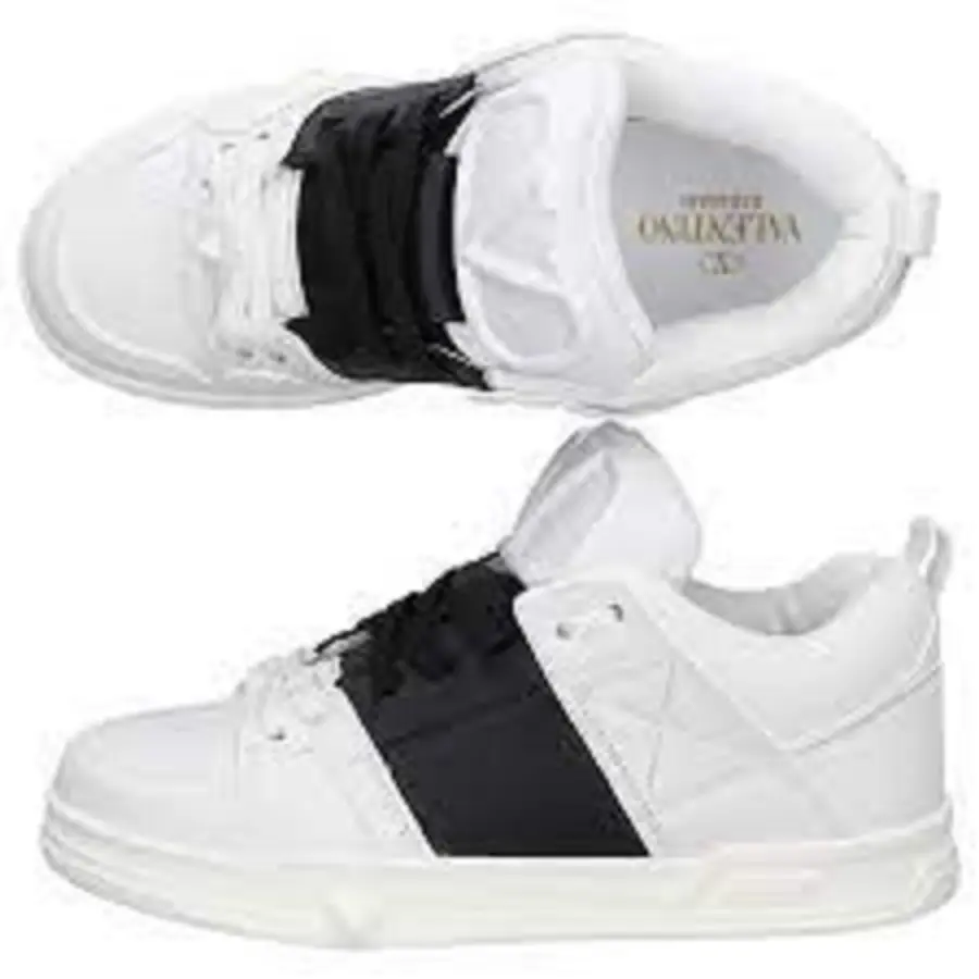 Giày Valentino Garavani Calfskin and Fabric 1Y2S0F89YPB6TX - Ảnh 4
