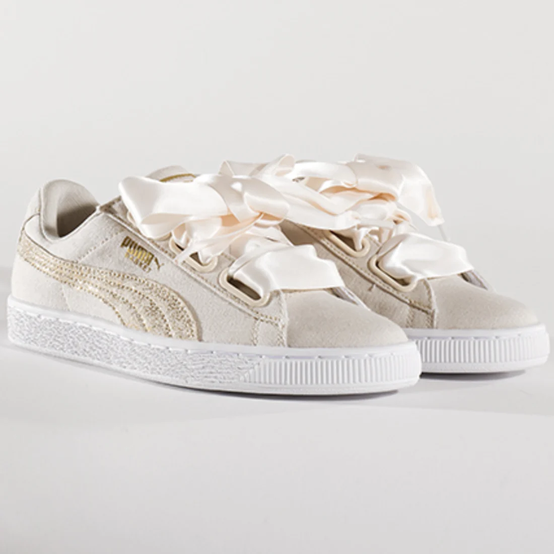 Giày Puma Basket Heart Canvas 366495-01 - Ảnh 9