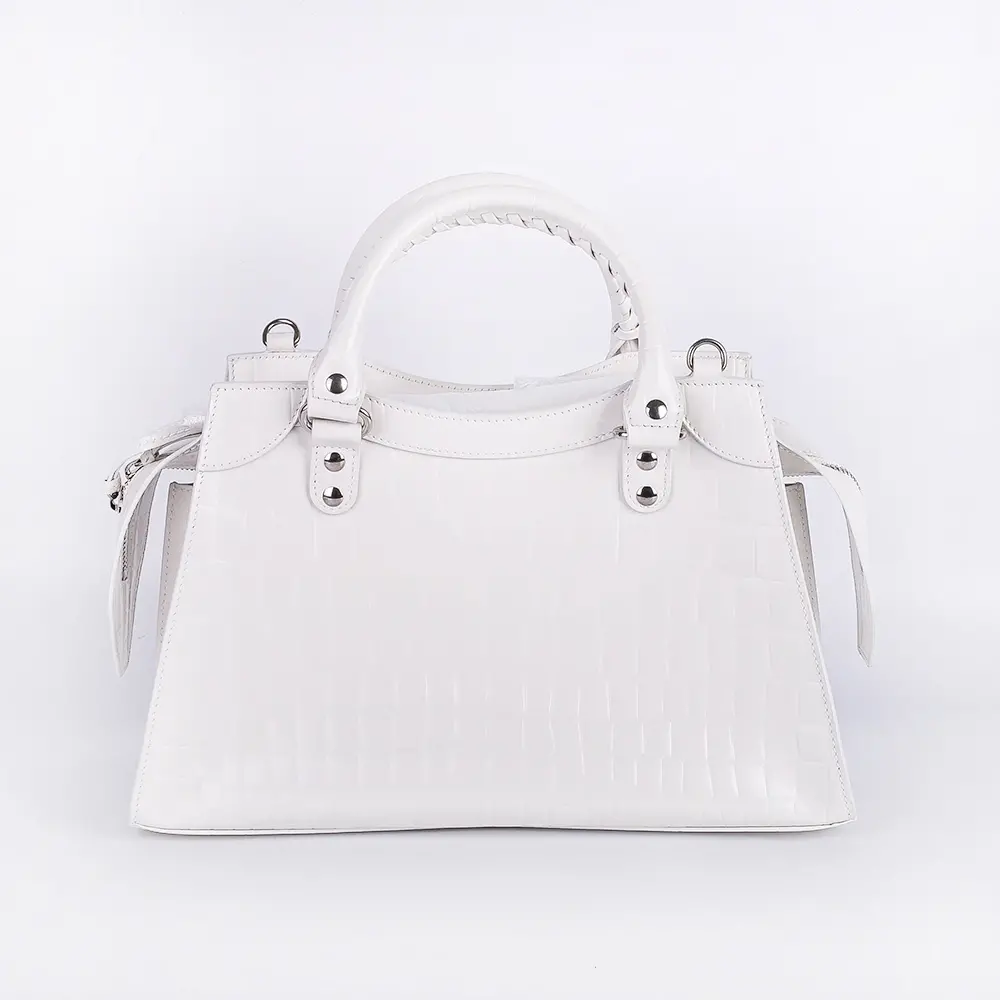 Alternative view of Túi Balenciaga Crocodile Embossed Neo Classic Mini 'White' 638524-15V6Y-9016