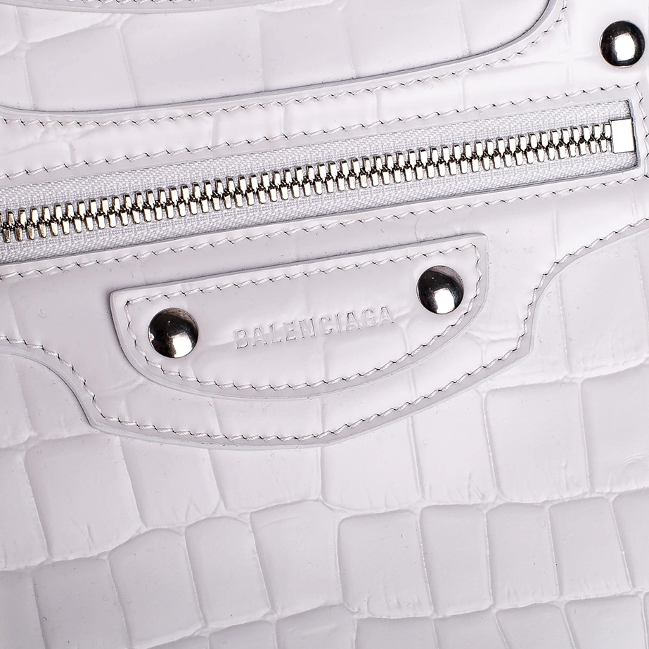 Túi Balenciaga Crocodile Embossed Neo Classic Mini 'White' 638524-15V6Y-9016 - Ảnh 5