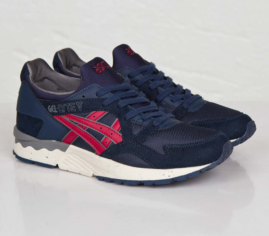 Giày Asics Gel Lyte 5 'Navy Red' H5D0Y-5025 - Ảnh 2