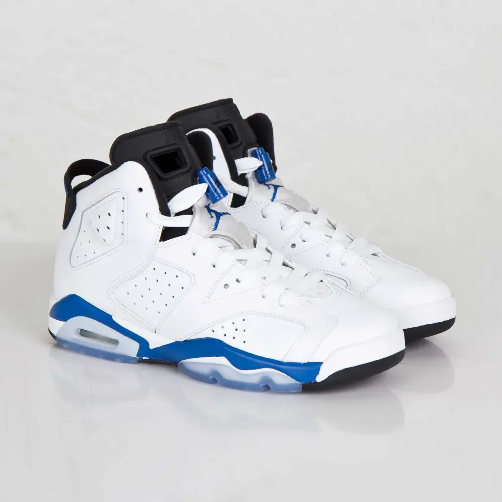 Giày Nike Air Jordan 6 Retro BG 'Sport Blue' 384665-107 - Ảnh 3