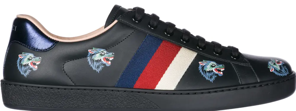 Giày Gucci Men's Ace Trainers Black 386750-0H810-1162