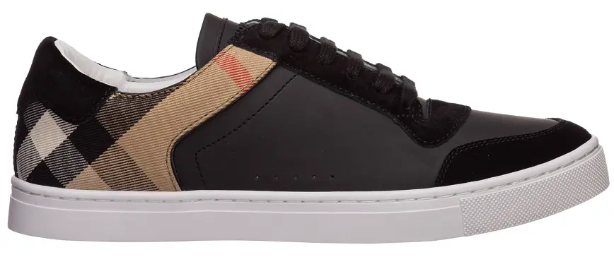 Giày Burberry Leather, Suede and House Check Black 80241241