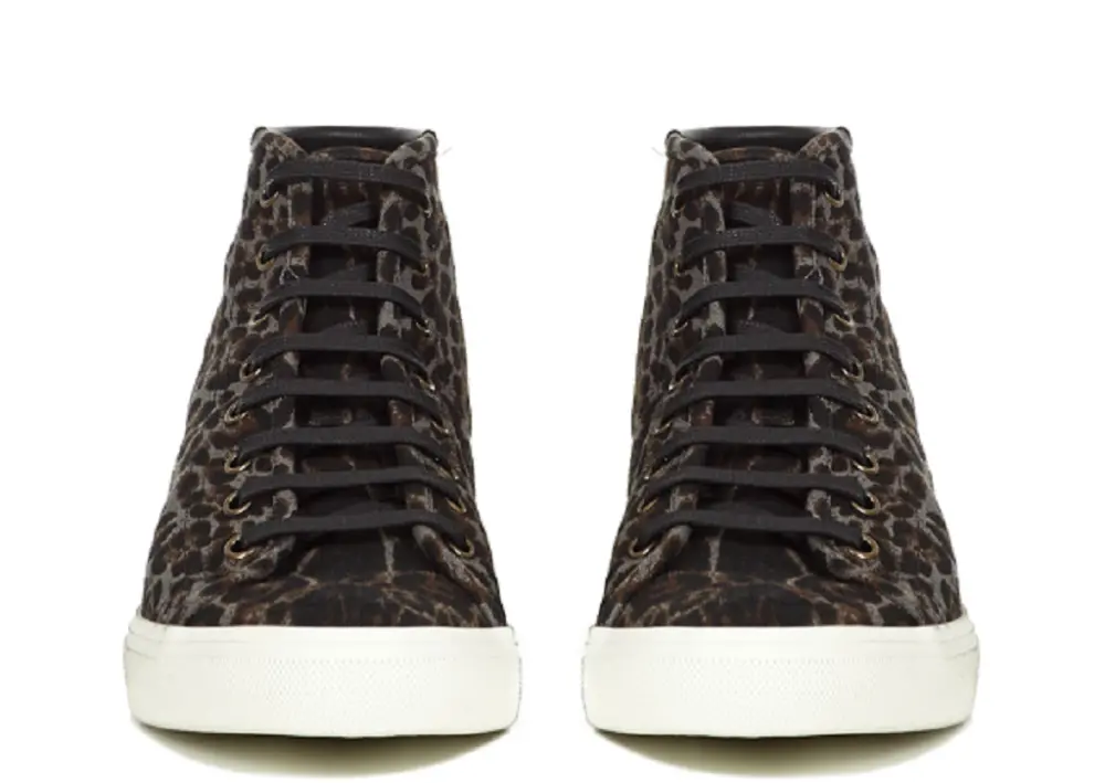 Giày Saint Laurent Leopard Pattern 6060751ZB101740 - Ảnh 4