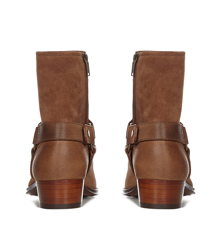 Giày Saint Laurent Wyatt Harness Boots 'Brown' 66928425T002749 - Ảnh 4