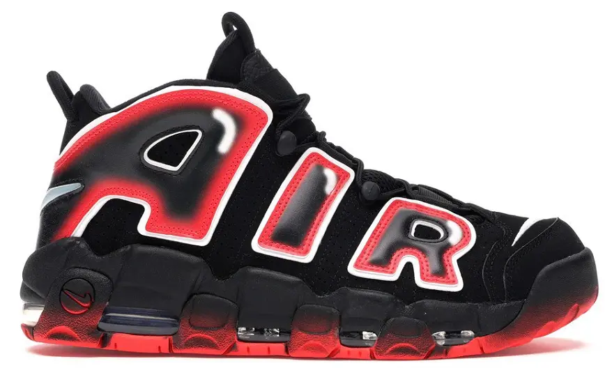 Giày Nike Air More Uptempo Black White Laser Crimson CJ6129-001