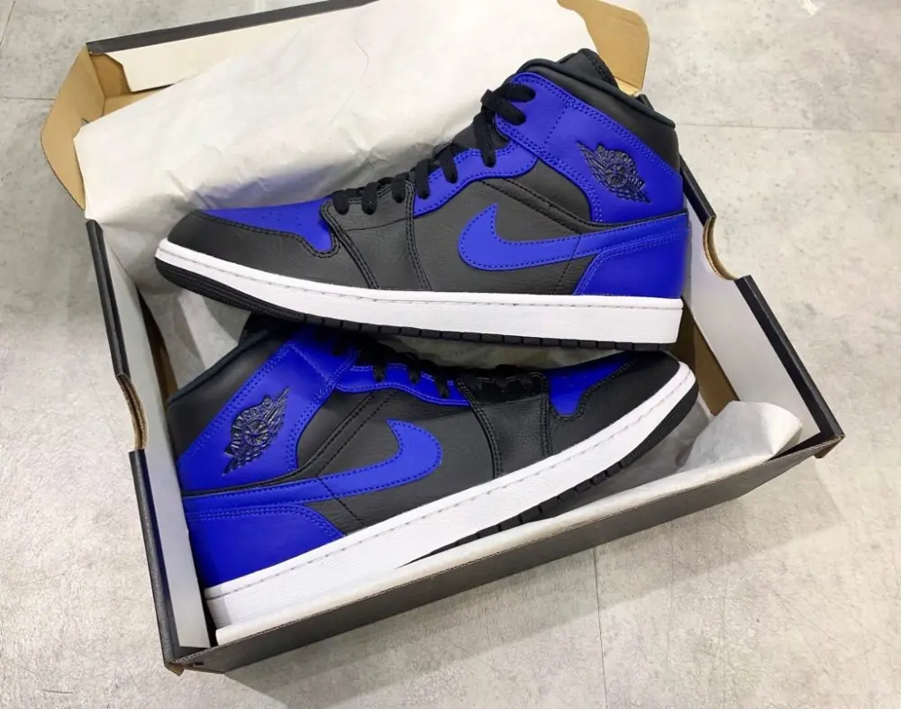 Giày Nike Air Jordan 1 Mid PS 'Hyper Royal' 640734-077 - Ảnh 3