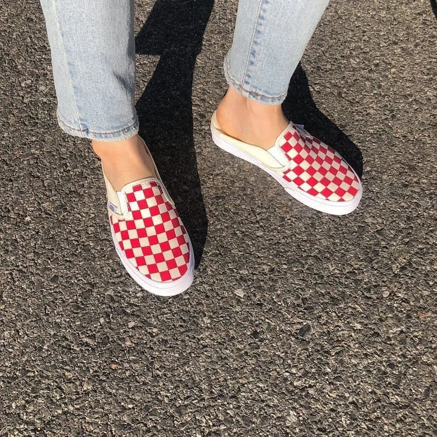 Giày Vans CheckerBoard Mule Slip-On VN004KTEO1 - Ảnh 7