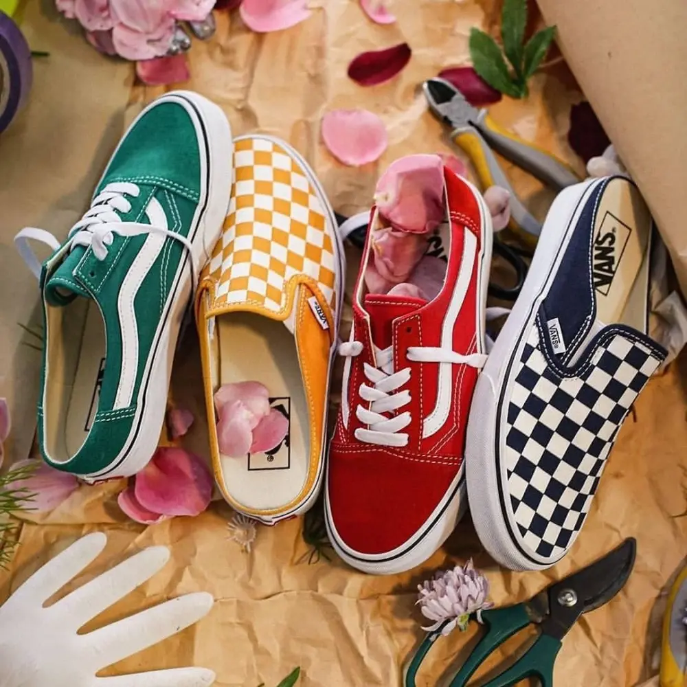 Giày Vans CheckerBoard Mule Slip-On Orange FLVNAS1U14 - Ảnh 4