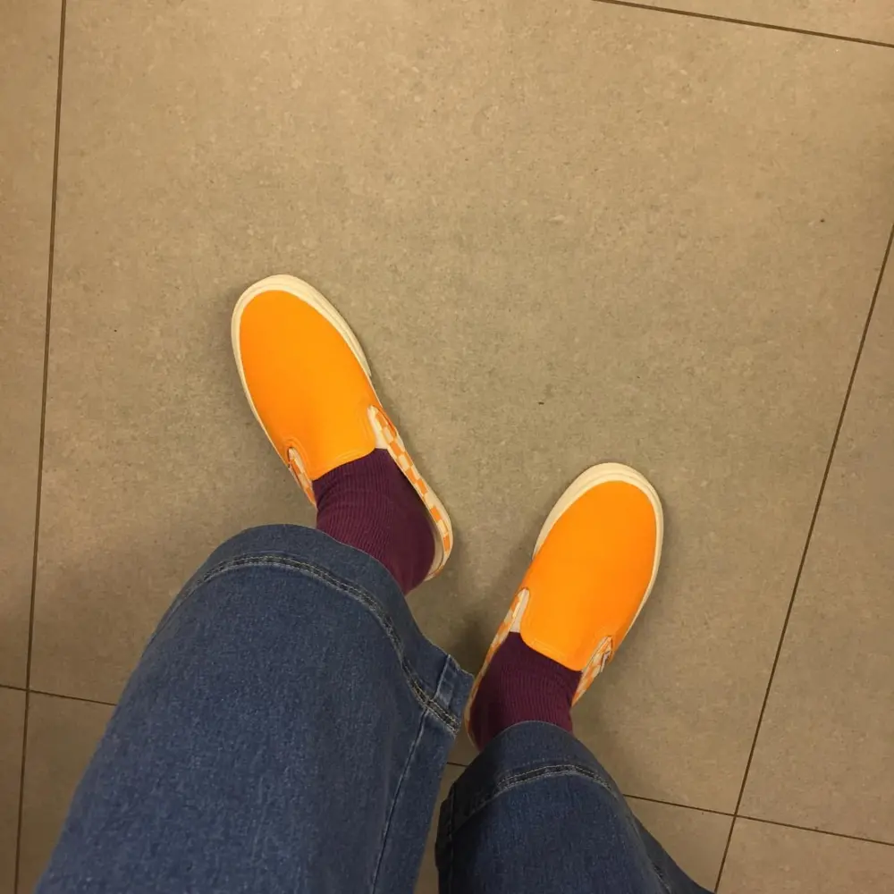 Giày Vans CheckerBoard Mule Slip-On Orange FLVNAS1U14 - Ảnh 3