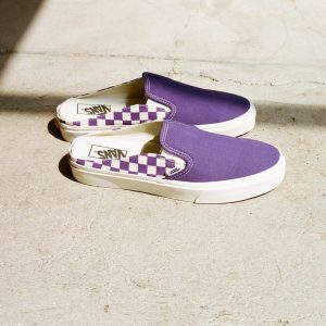 Alternative view of Giày Vans Checkerboard Mule Slip-On 'Violet' FLVNAS1U13