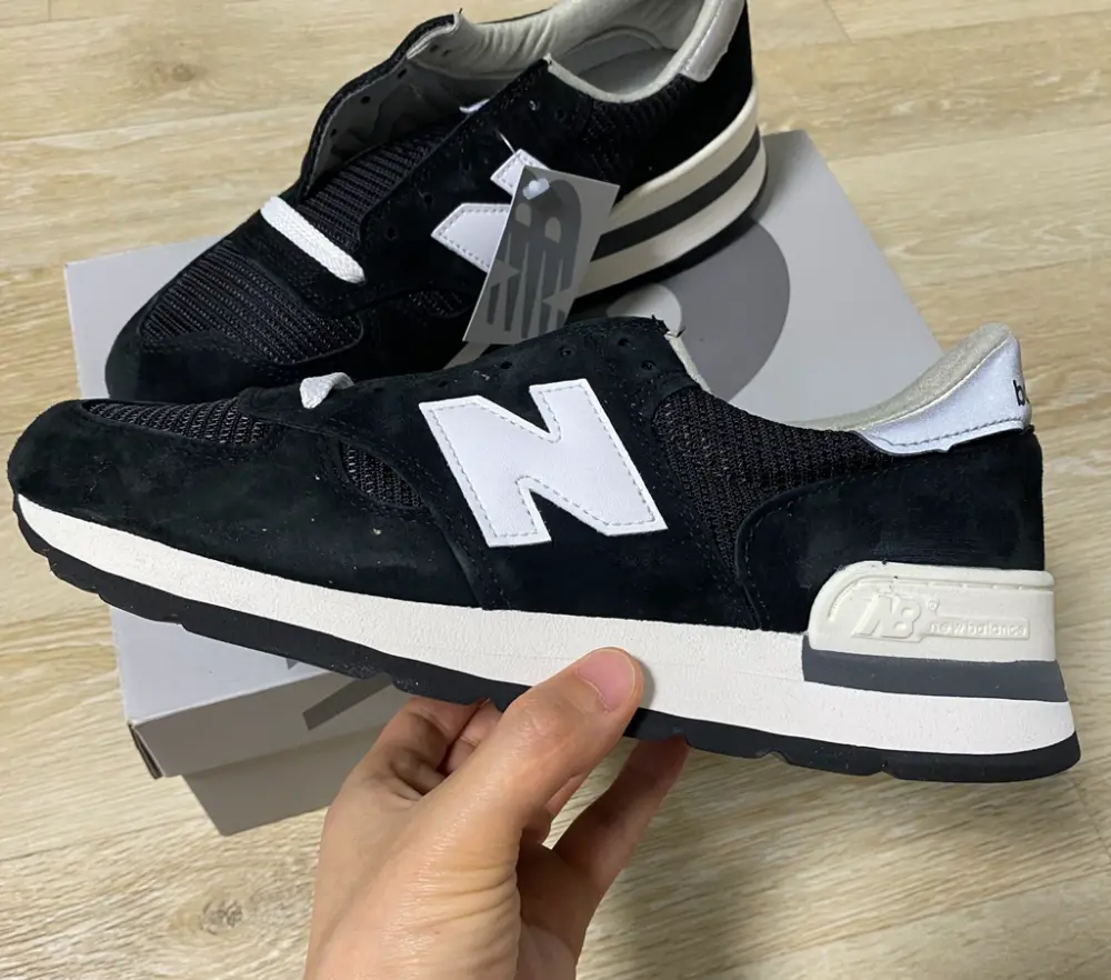 Giày New Balance 990 'Made in USA Black' M990BK1 - Ảnh 5