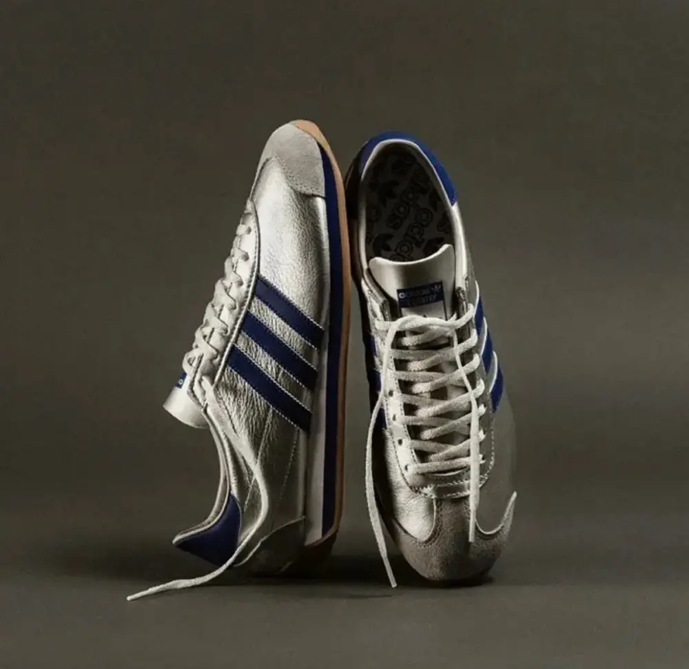 Giày Adidas Country OG Matte Silver Bright Blue IE4230 - Ảnh 6