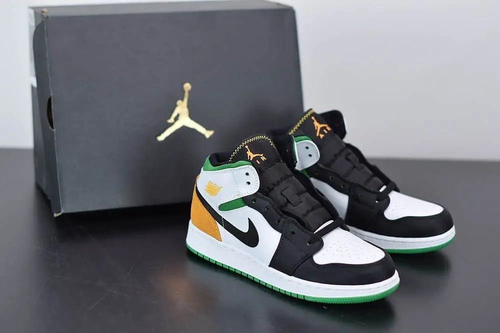Giày Nike Air Jordan 1 Mid SE GS 'Oakland' BQ6931-101 - Ảnh 3