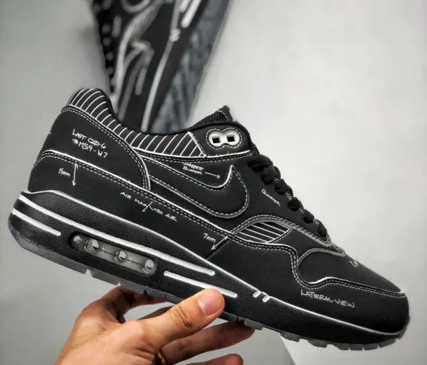 Giày Nike Air Max 1 Tinker Sketch to Shelf Black CJ4286-001 - Ảnh 3