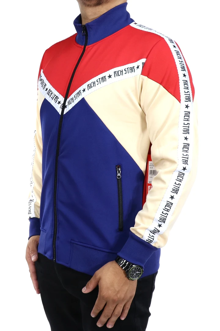 Áo Rich Star Logo Tape Color Block Track Jacket - Ảnh 3