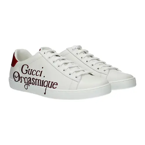 Alternative view of Giày Gucci Sneakes Women Leather White Red 623234-AYO10-9087
