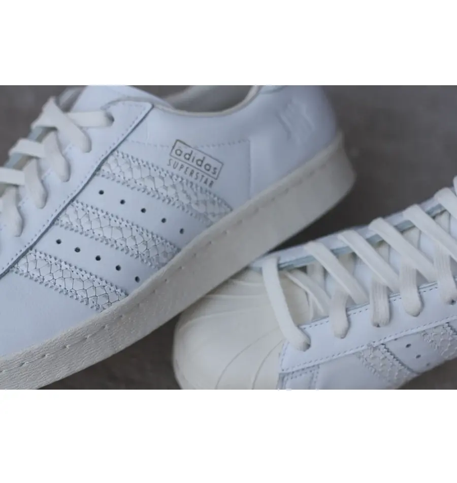 Giày Adidas Undefeated x Superstar 80 'White' B34077 - Ảnh 6