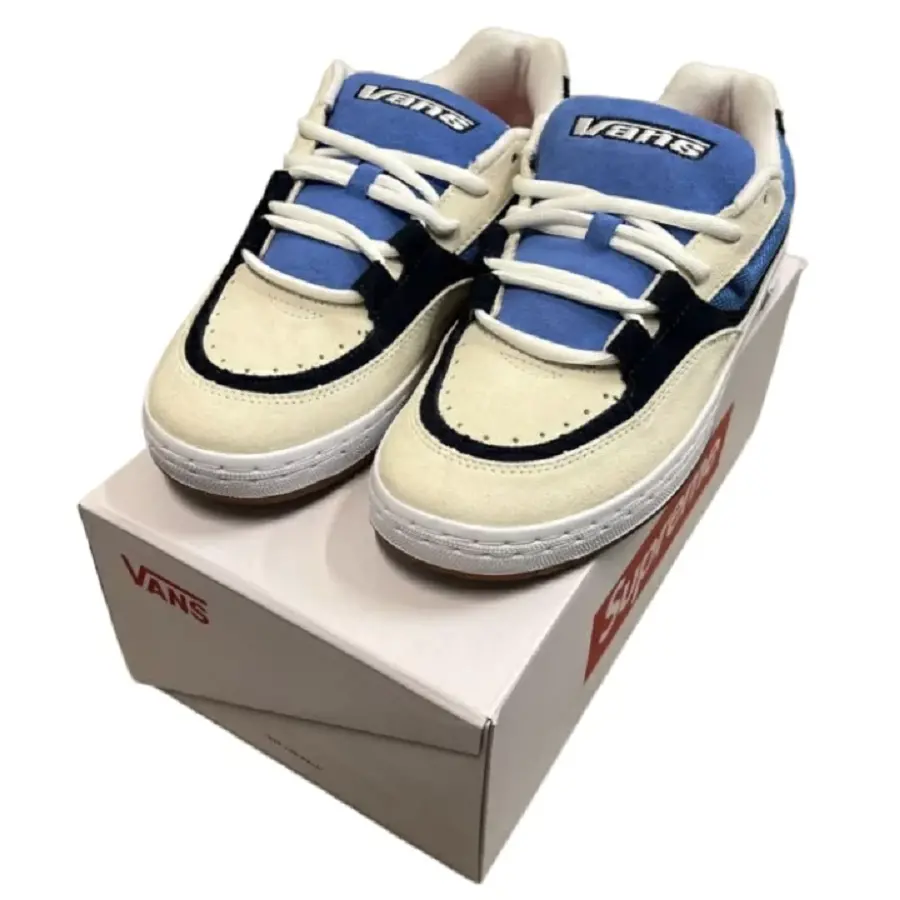 Giày Vans Supreme x Skate Speed 'White Blue Gum' VN0007R0WHT - Ảnh 3