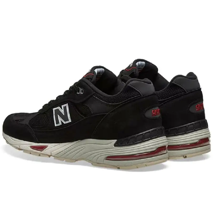 Giày New Balance 991 Made In England ‘Black Red’ M991NKR - Ảnh 4