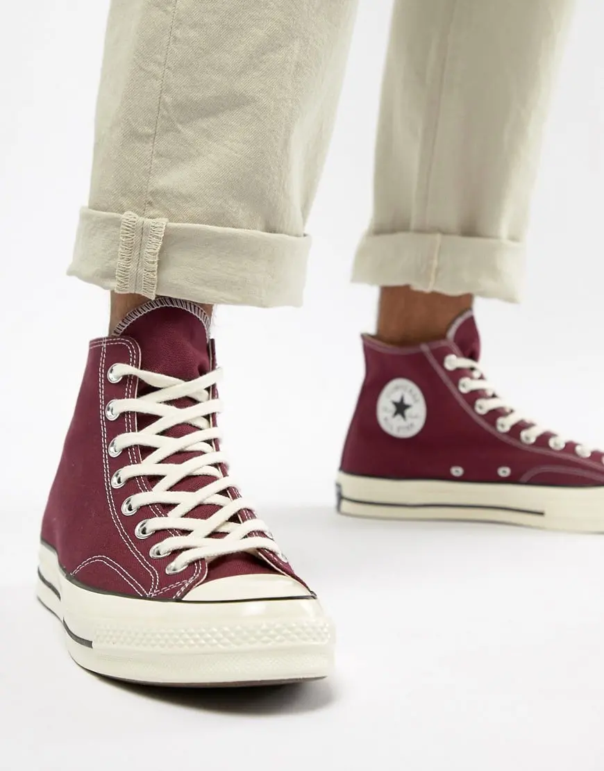 Giày Converse Chuck 70 High Ox 'Burgundy' 162051C - Ảnh 4