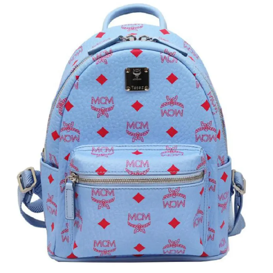 Balo MCM Stark Backpack in Visetos 'Blue' MMKASVE13H2001